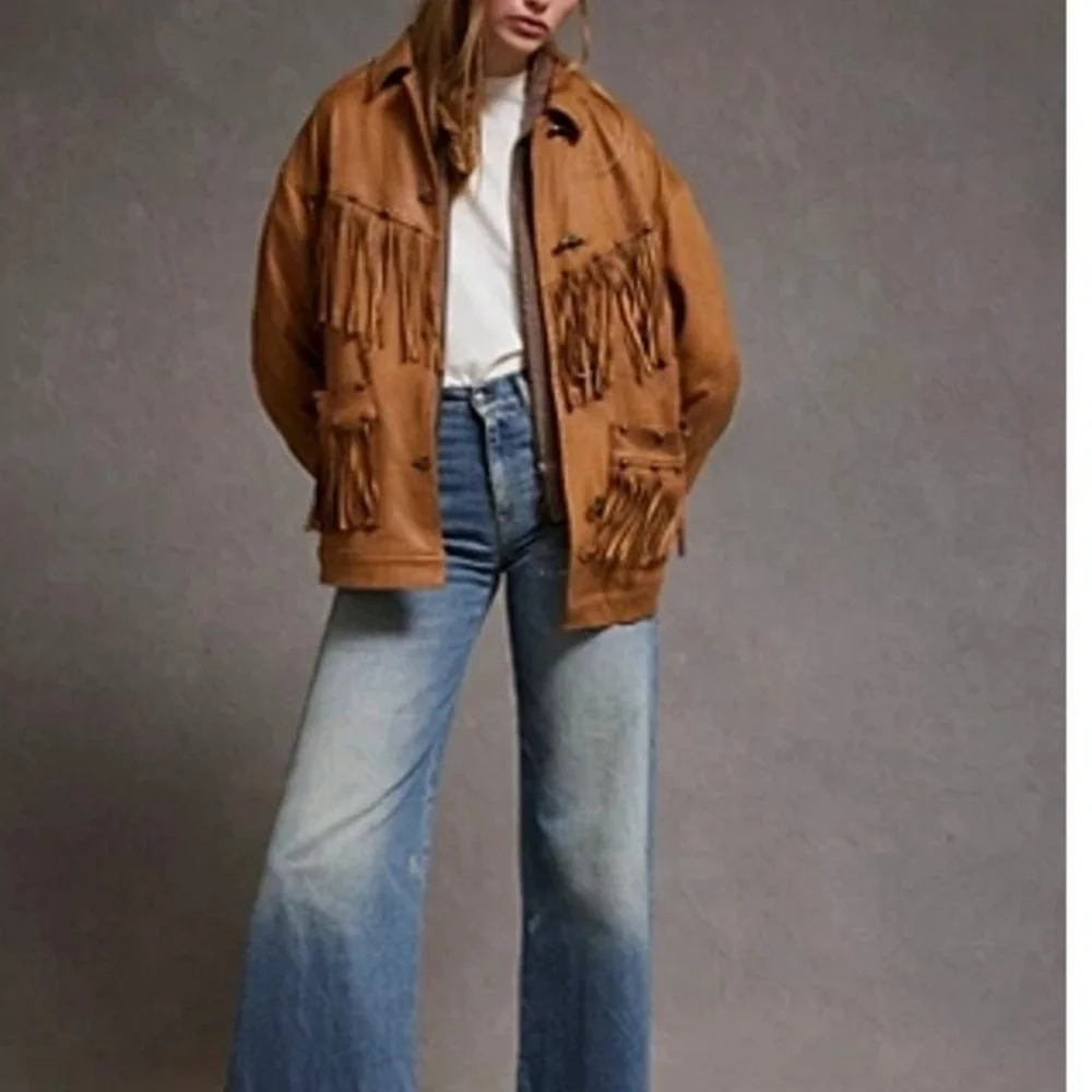 Free People We The Free Knox Vegan Fringe Leather Jacket - Picture 11 of 16